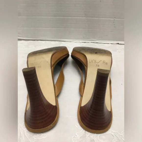 UNISA Camel Open-Toe Heels - Picture 10 of 13